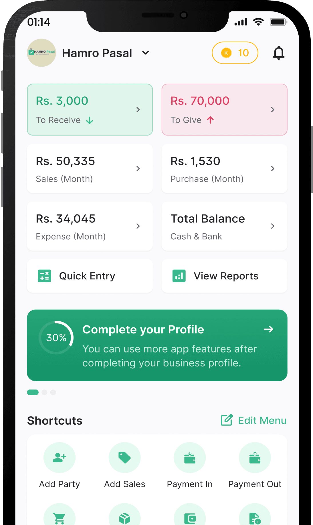 Mobile design mockup